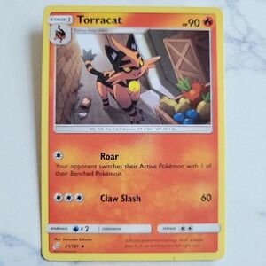 Pokemon TORRACAT 21/181 - Team Up - Rev Holo - MINT